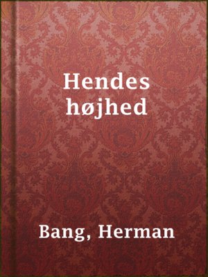 cover image of Hendes højhed